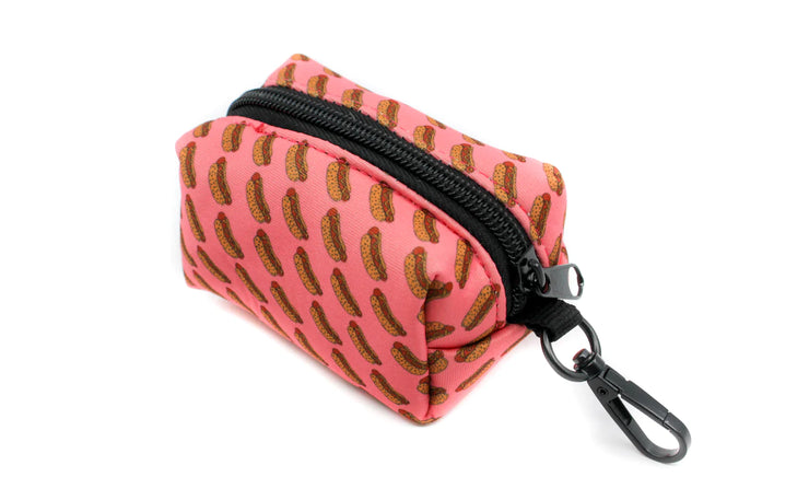 Pink Hot Dogs Poop Bag Holder