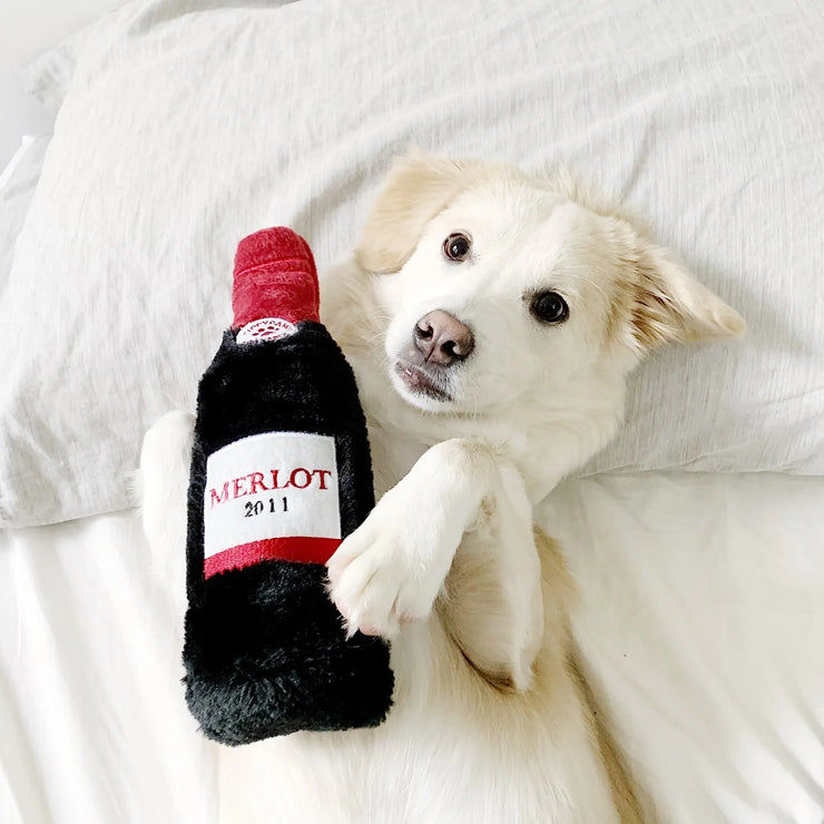 Happy Hour Crusherz Dog Toy - "Red Wine"