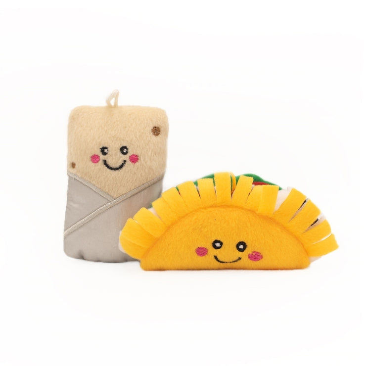 Taco & Burrito- 2-Pack Cat Toy with Catnip