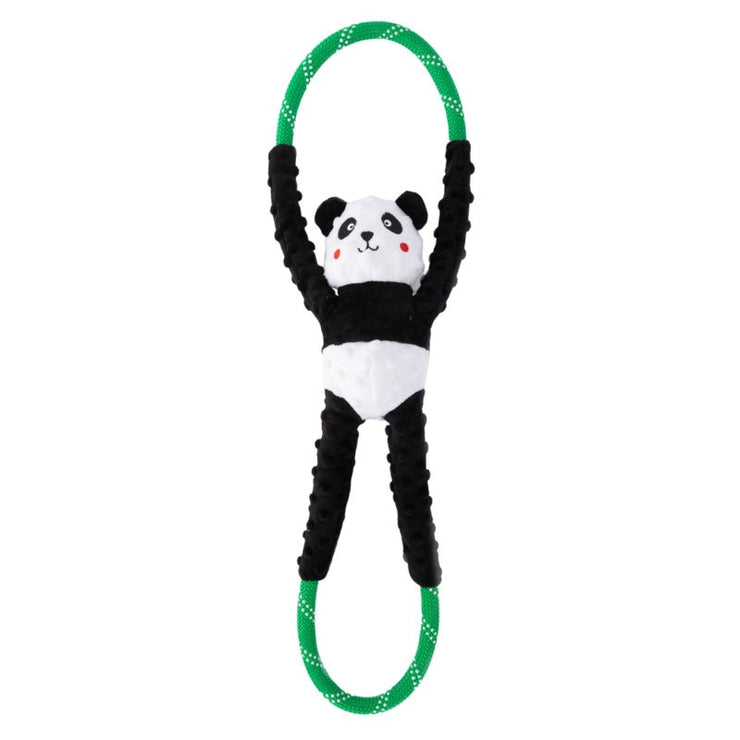 Panda RopeTugz Squeaker Dog Toy